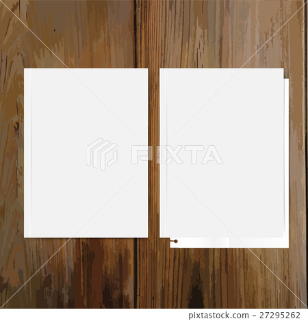 Blank catalog, magazines,book mock up on wood background. Vector illustration Blank catalog, magazines,book mock up on wood background. Vector illustration 27295262