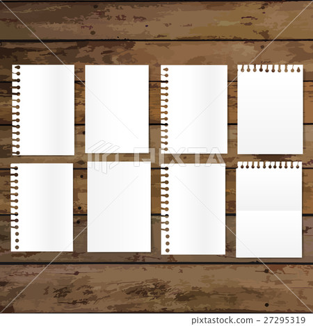 Blank white note papers, ready for your message. Vector illustration Blank white note papers, ready for your message. Vector illustration 27295319