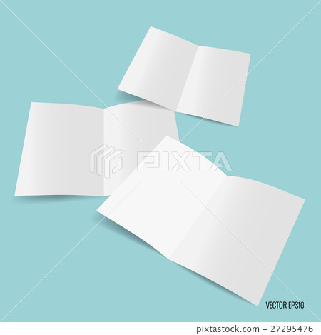 Bifold white template paper. Vector illustration Bifold white template paper. Vector illustration 27295476