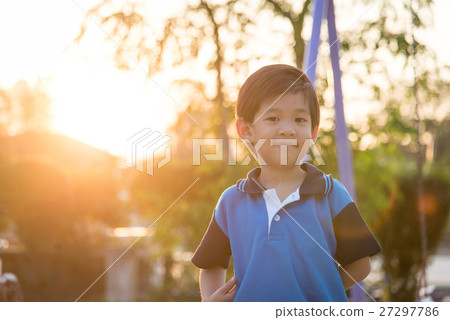Close up portrait of asian boy 27297786