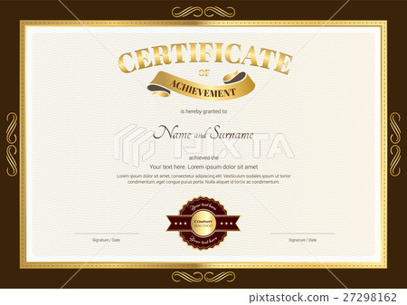 Elegant certificate of achievement template Elegant certificate of achievement template 27298162