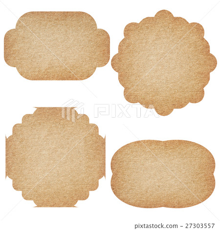 Set of labels from recycled paper. Set of labels from recycled paper. 27303557
