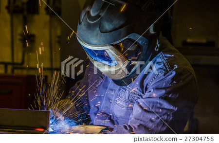 Industrial steel welder in factory technical, Industrial steel welder in factory technical, 27304758