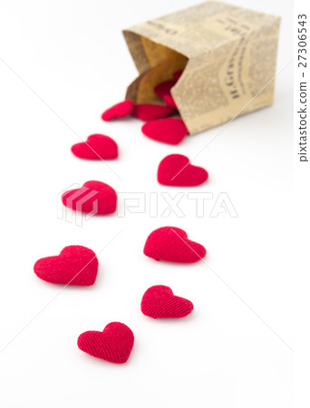 心紙袋英文報紙紅顏色 27306543