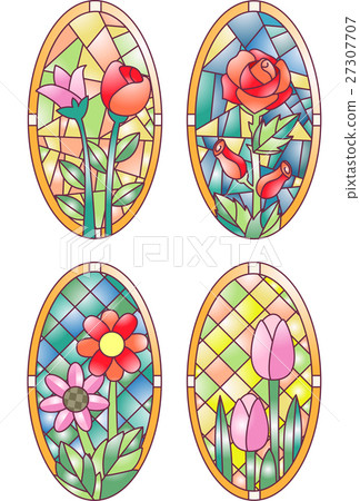 Stained Glass Windows Floral 27307707