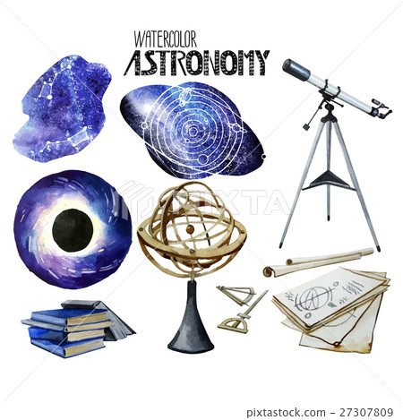 Watercolor astronomy collection 27307809