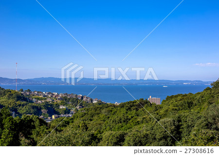 Beppu Bay and houses of the hill 27308616