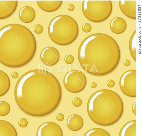 Yellow round bubble seamless pattern 27311884