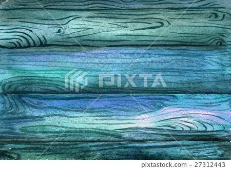Watercolor artwork, wooden vertical planks 27312443