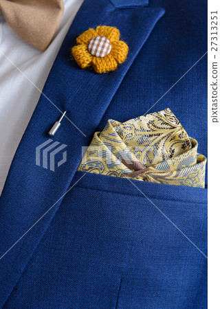 man in blue suit bowtie, pocket square man in blue suit bowtie, pocket square 27313251