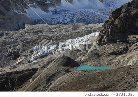 Turquoise glacier lake 27313383