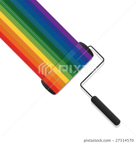 Colorful of paint roller brush. 27314570