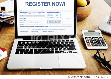 Register Now Application Form Concept 27316667