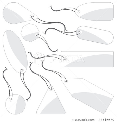 White label on white background. Label design. 27316679