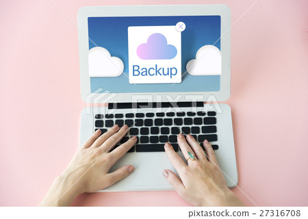 Cloud Computing Storage Icon Concept Cloud Computing Storage Icon Concept 27316708