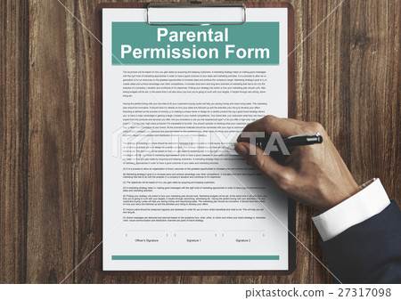 Parental Permission Form Contract Concept 27317098