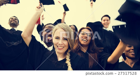 Young Students Graduation Ceremony Concept Young Students Graduation Ceremony Concept 27317528