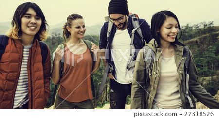 People Friendship Hangout Traveling Destination Camping Concept People Friendship Hangout Traveling Destination Camping Concept 27318526