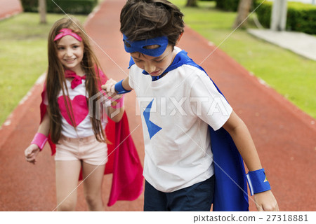 Superhero Boy Girl Brave Imagination Costume Concept 27318881