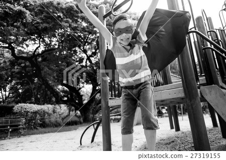 Playground Yard Superhero Freedom Child Boy Concept Playground Yard Superhero Freedom Child Boy Concept 27319155