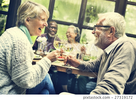 Group of Senior Retirement Meet up Happiness Concept 27319172