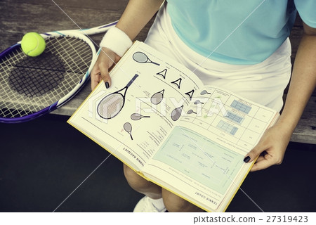 Tennis Study Asian Casual Woman Young Concept Tennis Study Asian Casual Woman Young Concept 27319423