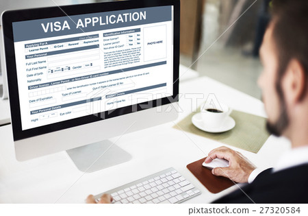 Visa Application Form Immigration Concept Visa Application Form Immigration Concept 27320584