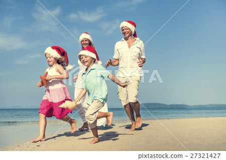 Beach Family Vacation Parent Children Relaxation Concept 27321427