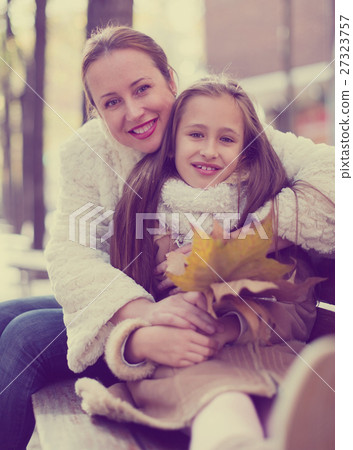 mother and daughter in outdoor mother and daughter in outdoor 27323757