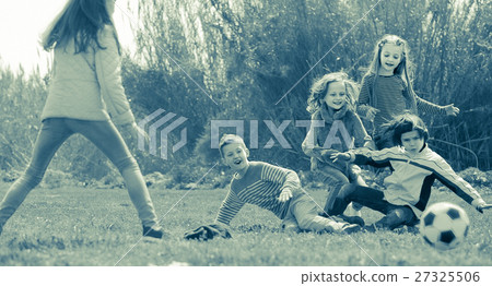 children running after ball children running after ball 27325506