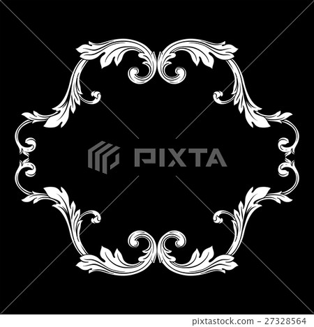 Vintage baroque frame engraving scroll ornament Vintage baroque frame engraving scroll ornament 27328564
