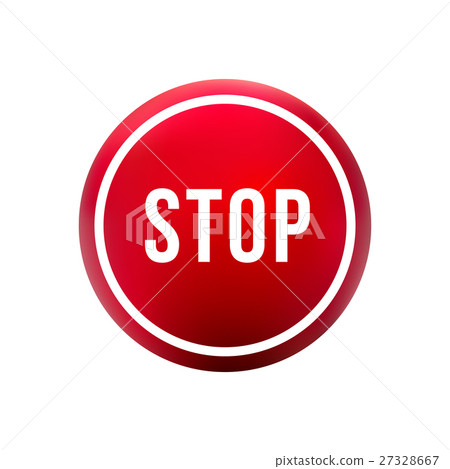 round red button stop - Stock Illustration [27328667] - PIXTA