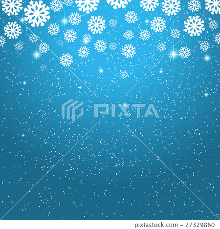 Blue Christmas background with snowflakes stars - Stock Illustration ...