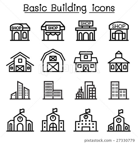 Basic Building icon set 27330779