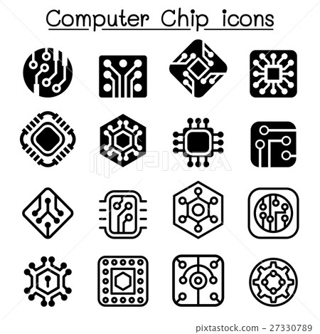Computer Chips and Electronic Circuit icons Computer Chips and Electronic Circuit icons 27330789