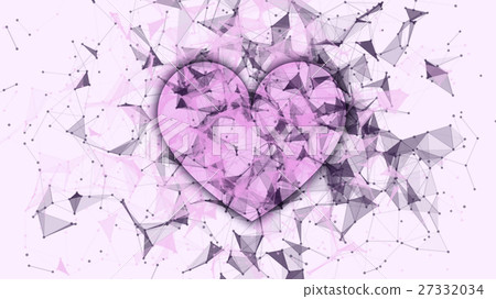 triangle mosaic vector heart 27332034