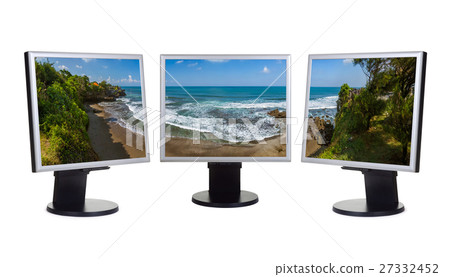 Bali Indonesia panorama (my photo) on monitors Bali Indonesia panorama (my photo) on monitors 27332452