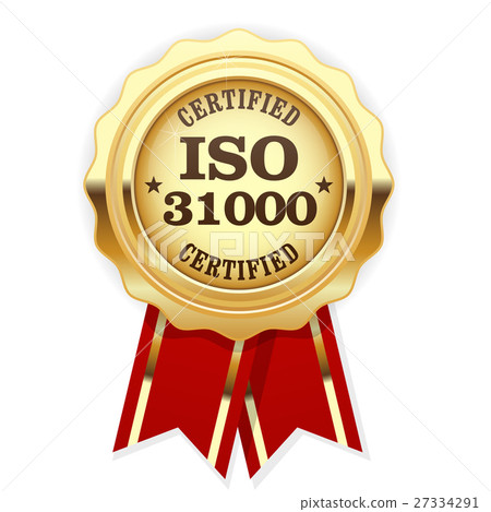 ISO 31000 standard certified rosette ISO 31000 standard certified rosette 27334291