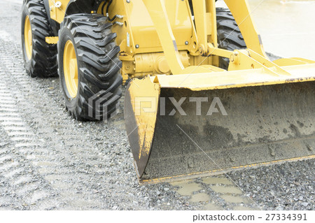 Construction site Road Construction vehicle Working car Bulldozer Construction site Road Construction vehicle Working car Bulldozer 27334391