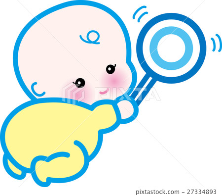 Baby Yes Yes Cute Yellow Blue Round 27334893