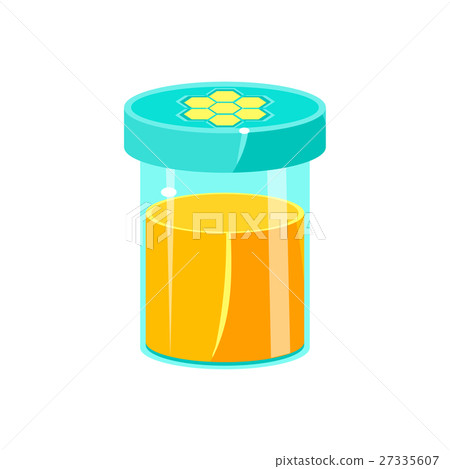 Jar Of Honey With Closed Lid, Natural Honey 27335607