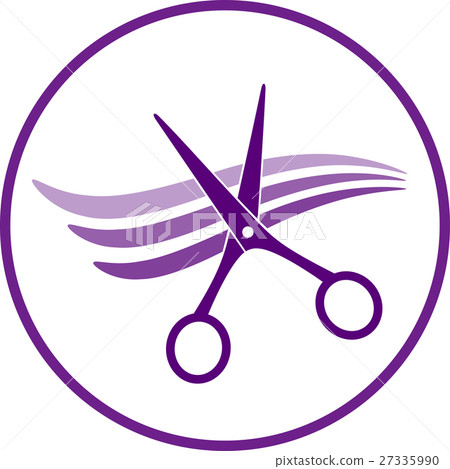 icon with hair and scissors icon with hair and scissors 27335990