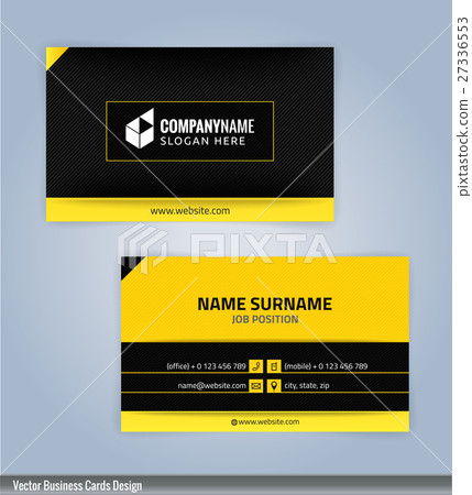 Yellow and Black modern business card template Yellow and Black modern business card template 27336553