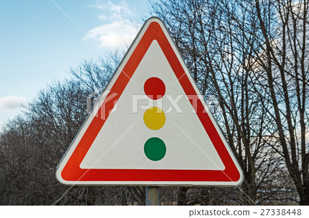 Traffic light sign 27338448
