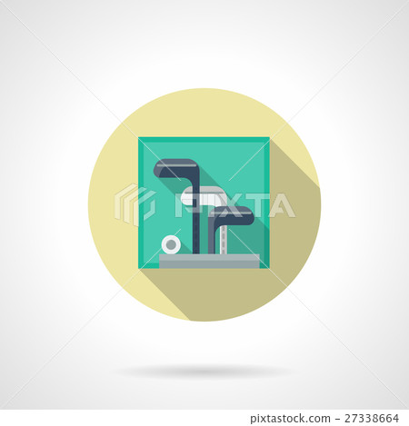 Golf sticks kit flat round vector icon - Stock Illustration [27338664 ...