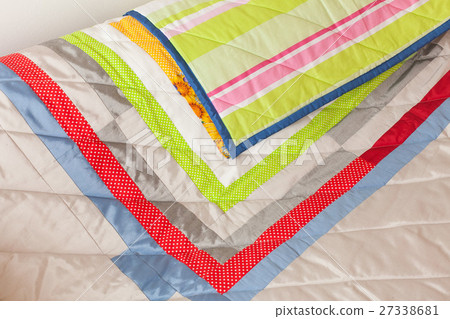 Patchwork quilt. Part of blanket as background. Patchwork quilt. Part of blanket as background. 27338681