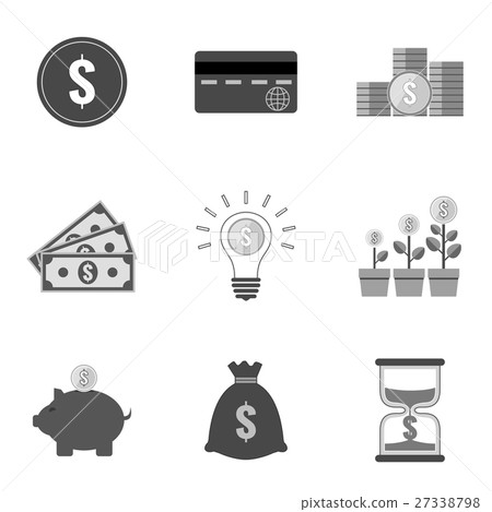 Set of money icons and symbols 27338798