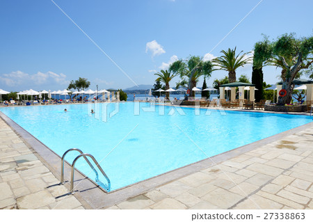 Tourists are on vacation in luxury hotel, Corfu Tourists are on vacation in luxury hotel, Corfu 27338863