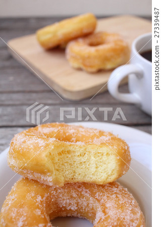 Donut with coffee cup Donut with coffee cup 27339487