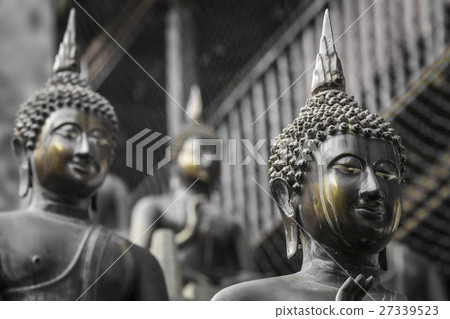 Row of Buddha statues at Ganagarama temple Row of Buddha statues at Ganagarama temple 27339523
